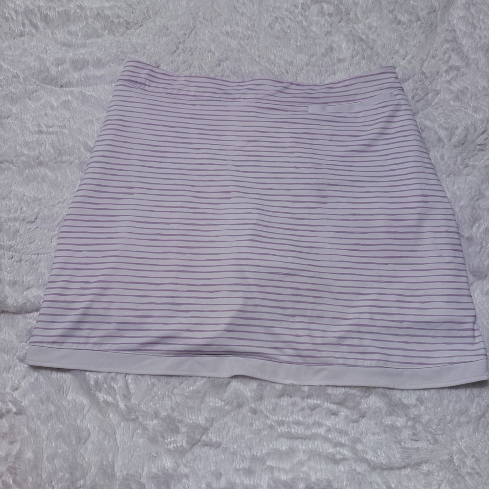 PETER MILLAR Women's Laura Wrap Painted Golf Skort White/Purple SIZE LARGE - Picture 3 of 12
